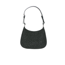 Prada Cleo Satin Bag With Appliqués Crystals Blac