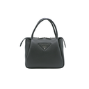 Prada Logo-Embellished Leather Small Bag Black