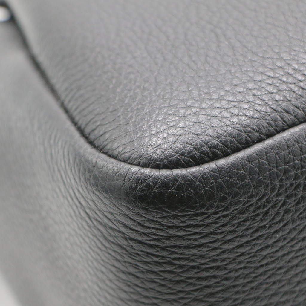 Prada Logo-Embellished Leather Small Bag Black