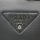 Prada Logo-Embellished Leather Small Bag Black