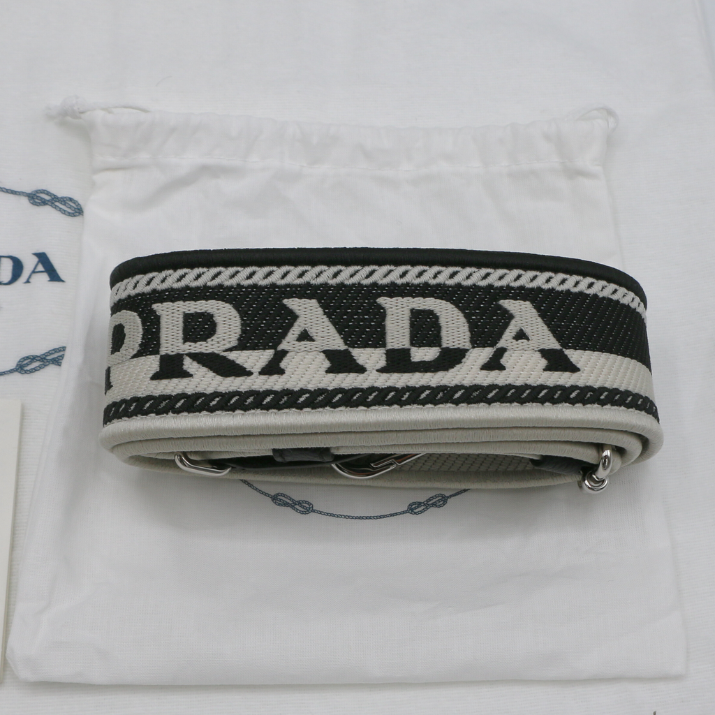 Prada Logo-Embellished Leather Small Bag Black