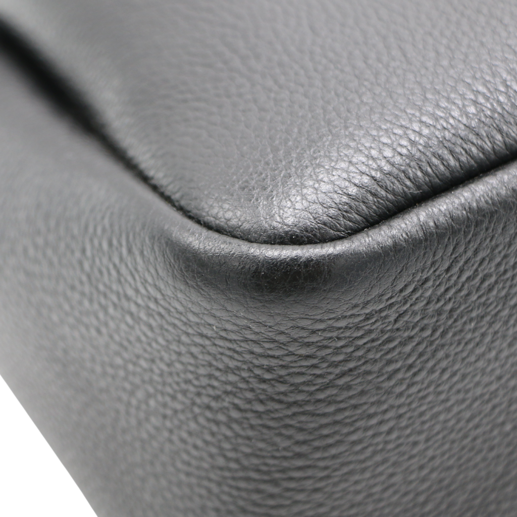 Prada Logo-Embellished Leather Mini Bag Black