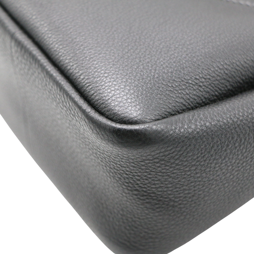 Prada Logo-Embellished Leather Mini Bag Black