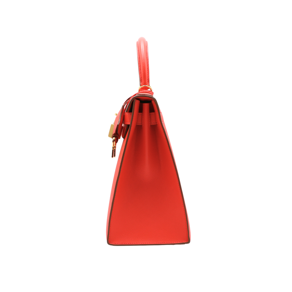 Hermes Epsom Kelly Sellier 25 Capucine Sanguine 2015