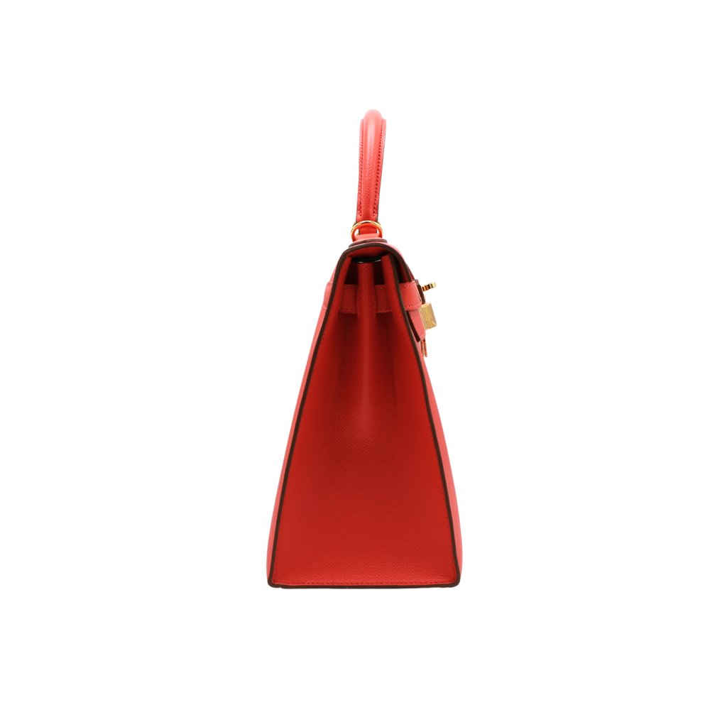 Hermes Epsom Kelly Sellier 25 Capucine Sanguine 2015