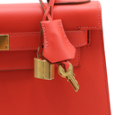 Hermes Epsom Kelly Sellier 25 Capucine Sanguine 2015
