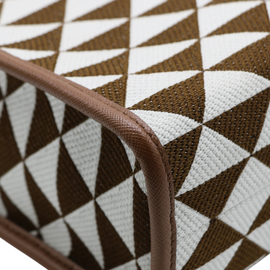 Prada Jacquard Triangolo Symbole Embroidered Small Tote 