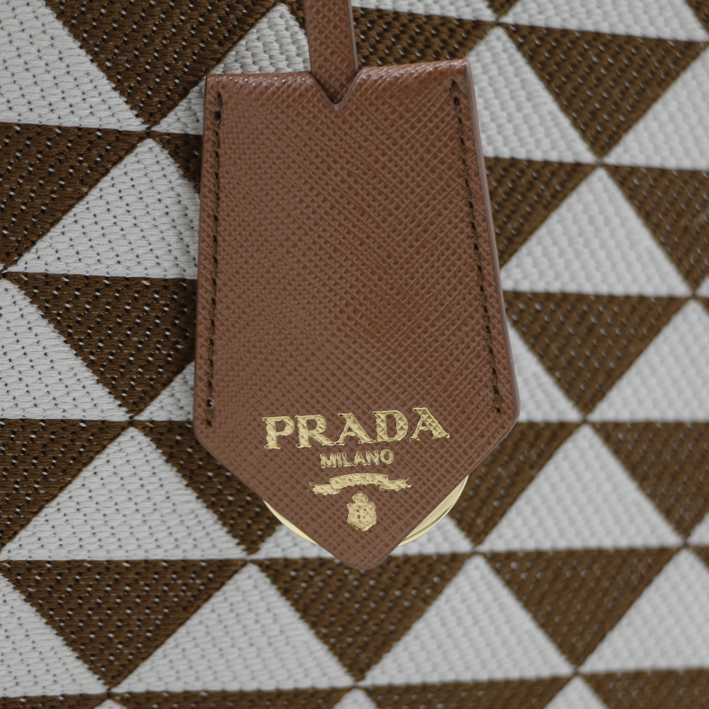 Prada Jacquard Triangolo Symbole Embroidered Small Tote 