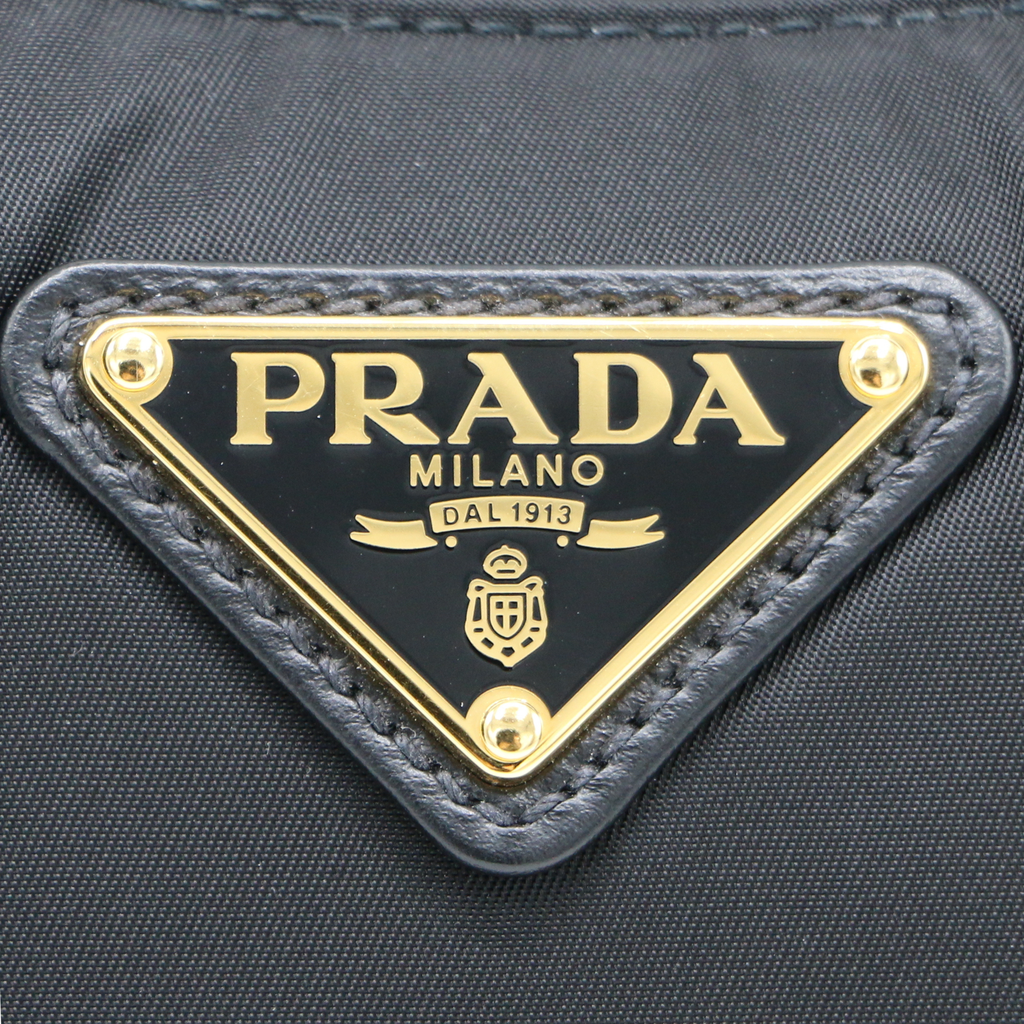 Prada Aimee Nylon Medium Shoulder Bag Black