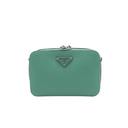 Prada Saffiano Travel Medium Brique Crossbody Bag Mango