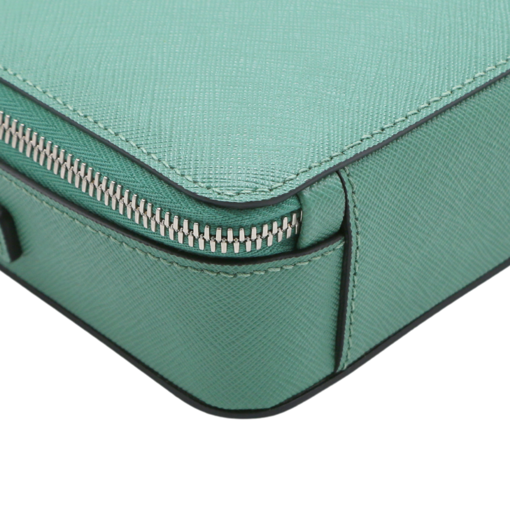 Prada Saffiano Travel Medium Brique Crossbody Bag Mango