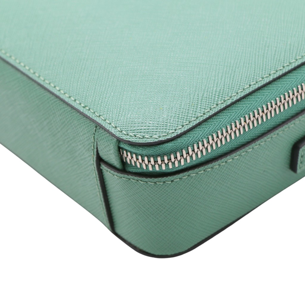 Prada Saffiano Travel Medium Brique Crossbody Bag Mango