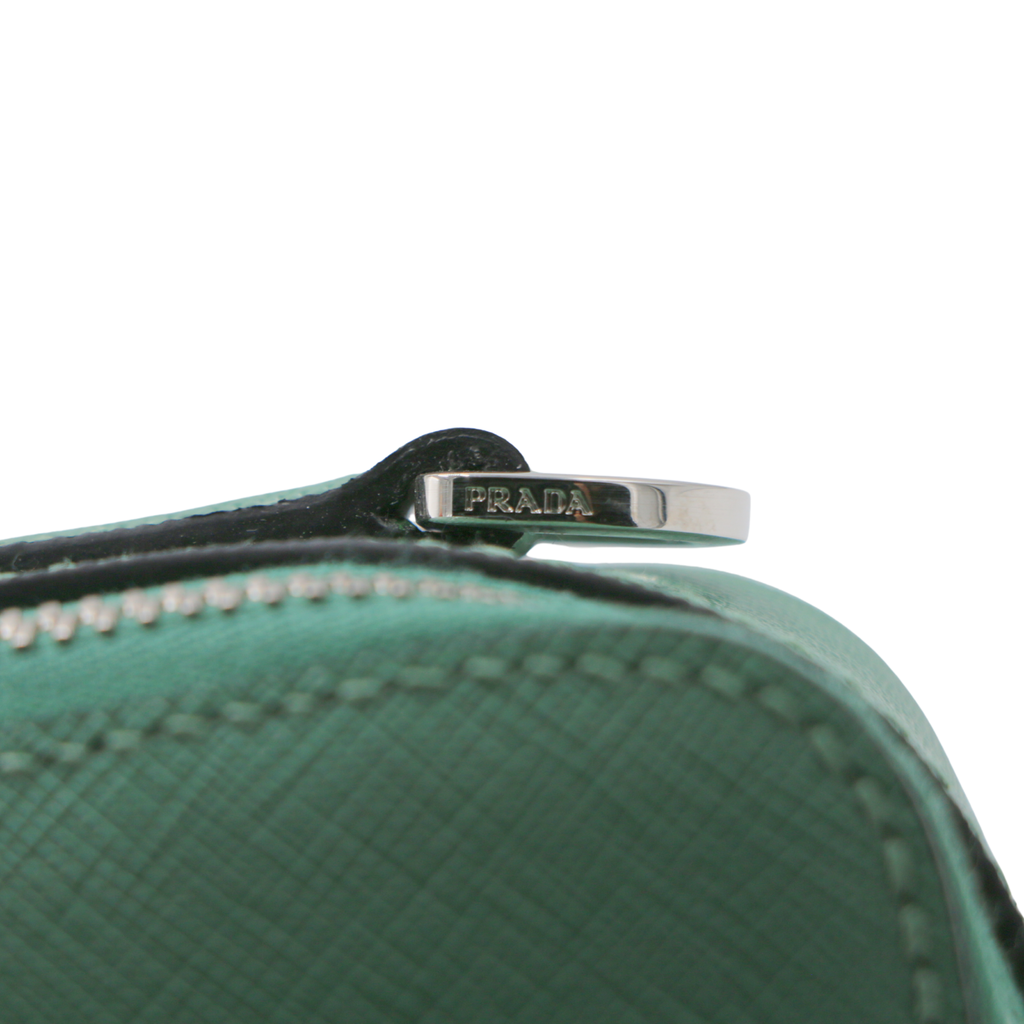 Prada Saffiano Travel Medium Brique Crossbody Bag Mango