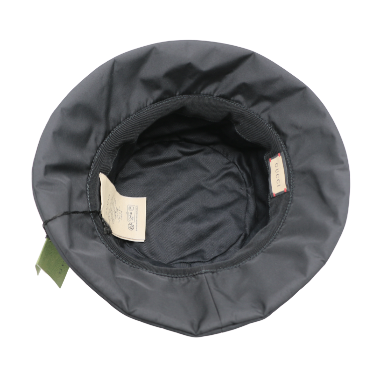 Gucci Double G Nylon Black Hat In Size L 757922