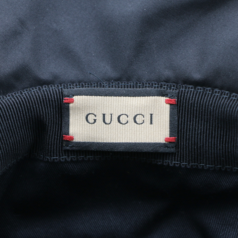 Gucci Double G Nylon Black Hat In Size L 757922
