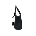 Prada Triangle Logo Black Saffiano Lux Tote Bag