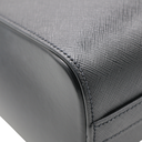 Prada Triangle Logo Black Saffiano Lux Tote Bag