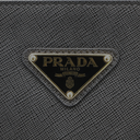 Prada Triangle Logo Black Saffiano Lux Tote Bag