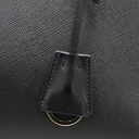 Prada Triangle Logo Black Saffiano Lux Tote Bag