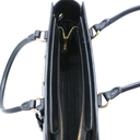 Prada Triangle Logo Black Saffiano Lux Tote Bag