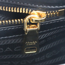 Prada Triangle Logo Black Saffiano Lux Tote Bag