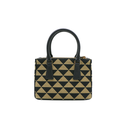 Prada Jacquard Symbole Embroidered Mini Galleria Double Zip Tote 