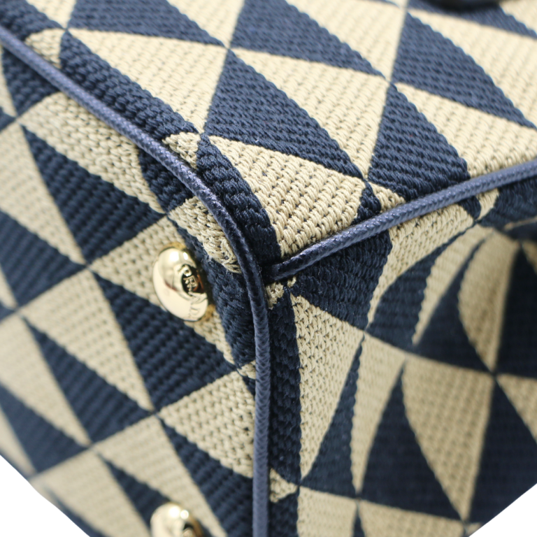 Prada Jacquard Symbole Embroidered Mini Galleria Double Zip Tote 