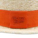 Prada Small Woven Straw Hat Natural