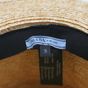 Prada Small Woven Straw Hat Natural