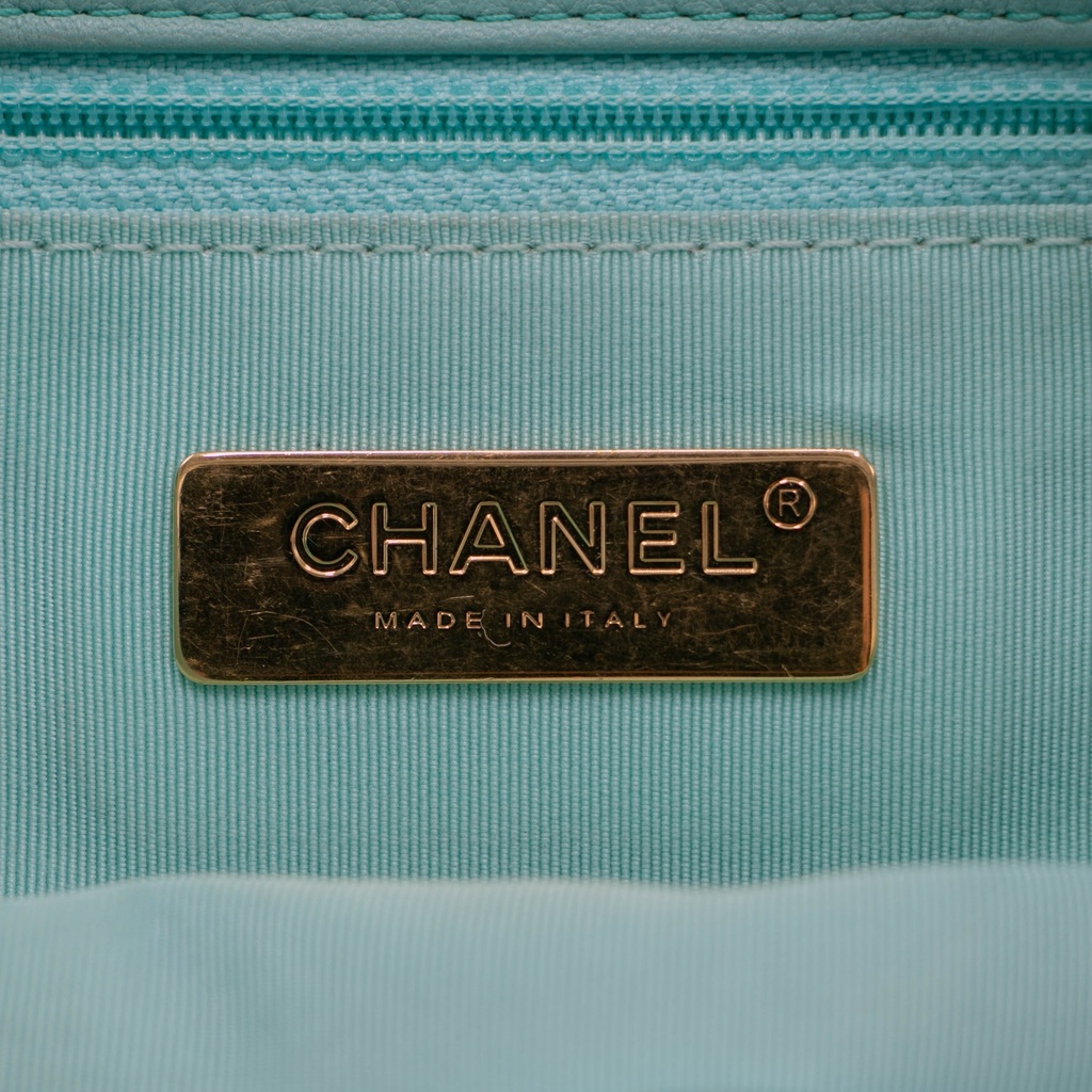 Chanel 19 Flap Large Crossbody Bag Light Green