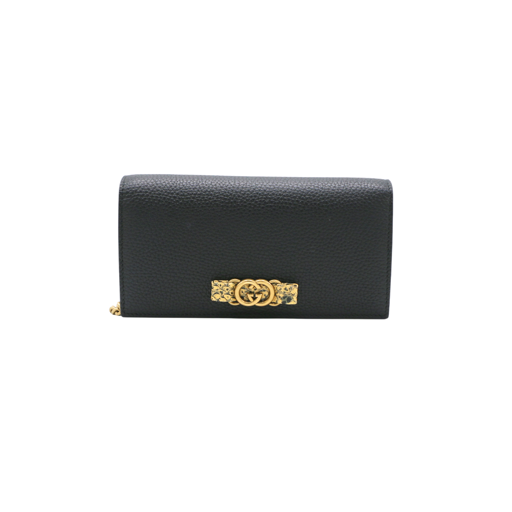 Gucci Interlocking G Chain Wallet Light Brown 746056