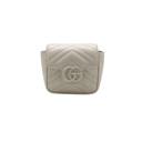 Gucci GG Marmont Belt Bag In White Leather 739599