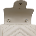 Gucci GG Marmont Belt Bag In White Leather 739599