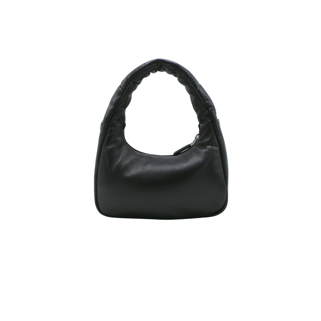 Prada Mini Padded Leather Shoulder Bag Black