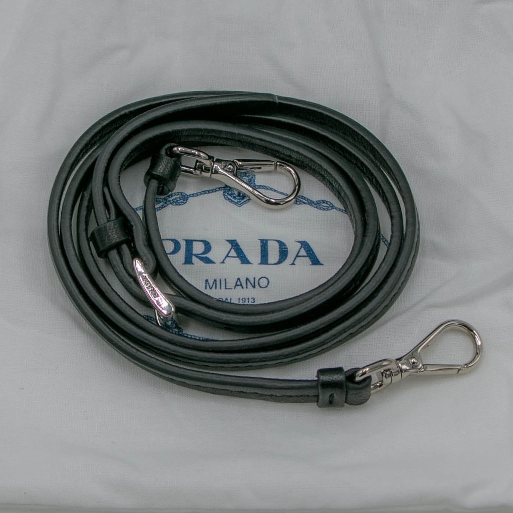 Prada Mini Padded Leather Shoulder Bag Black