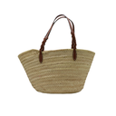 Prada Raffia Woven Braided Basket Tote Bag