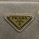 Prada Metallic Saffiano Lux Small Galleria Double Zip Tote Platino