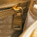 Prada Metallic Saffiano Lux Small Galleria Double Zip Tote Platino