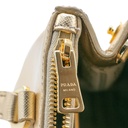 Prada Metallic Saffiano Lux Small Galleria Double Zip Tote Platino