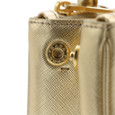 Prada Metallic Saffiano Lux Small Galleria Double Zip Tote Platino
