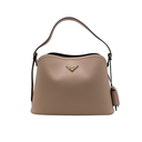 Prada Logo Plate Matinee Medium Shoulder Bag Pink