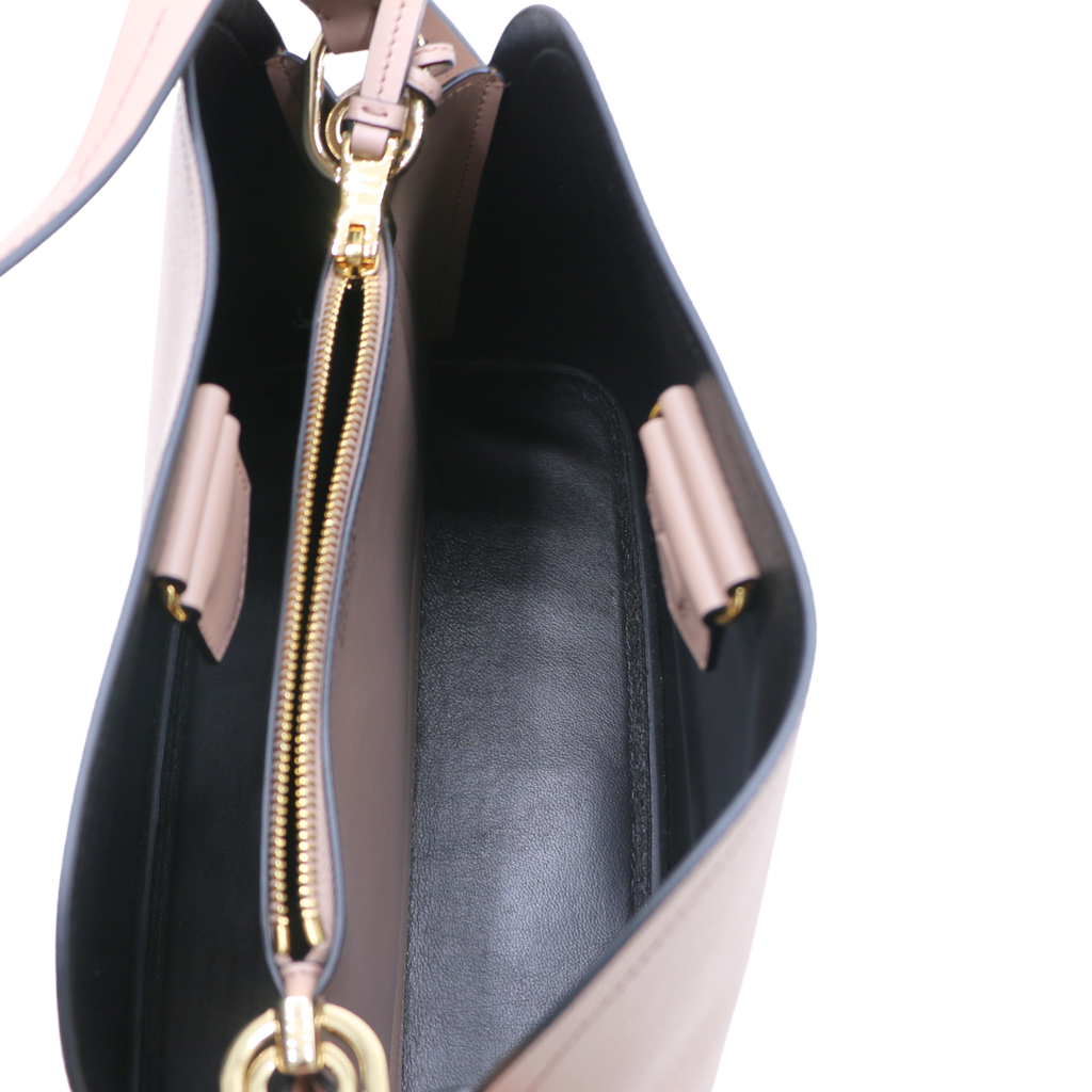 Prada Logo Plate Matinee Medium Shoulder Bag Pink
