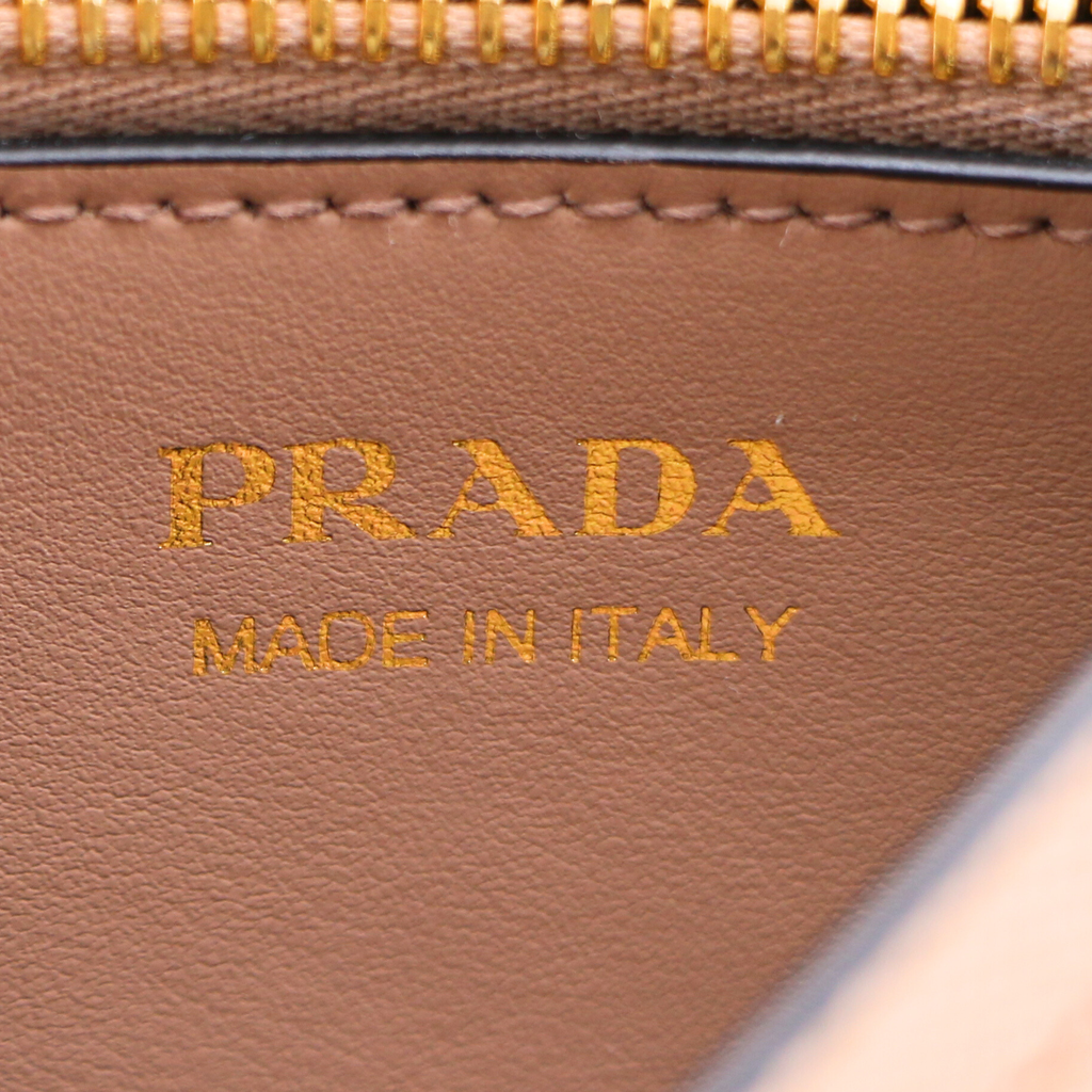 Prada Logo Plate Matinee Medium Shoulder Bag Pink