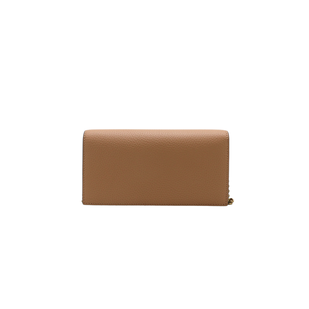 Gucci Interlocking G Chain Wallet Light Brown 746056