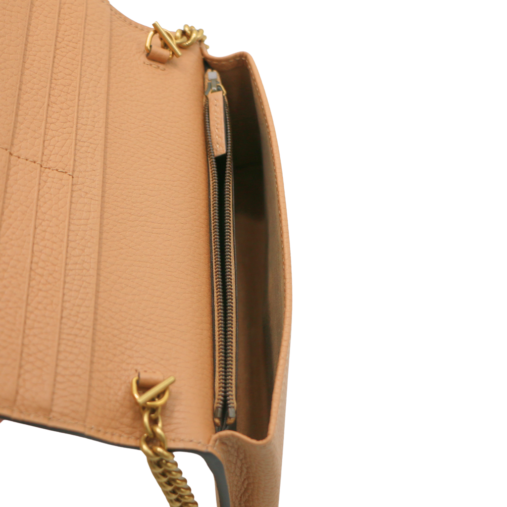Gucci Interlocking G Chain Wallet Light Brown 746056