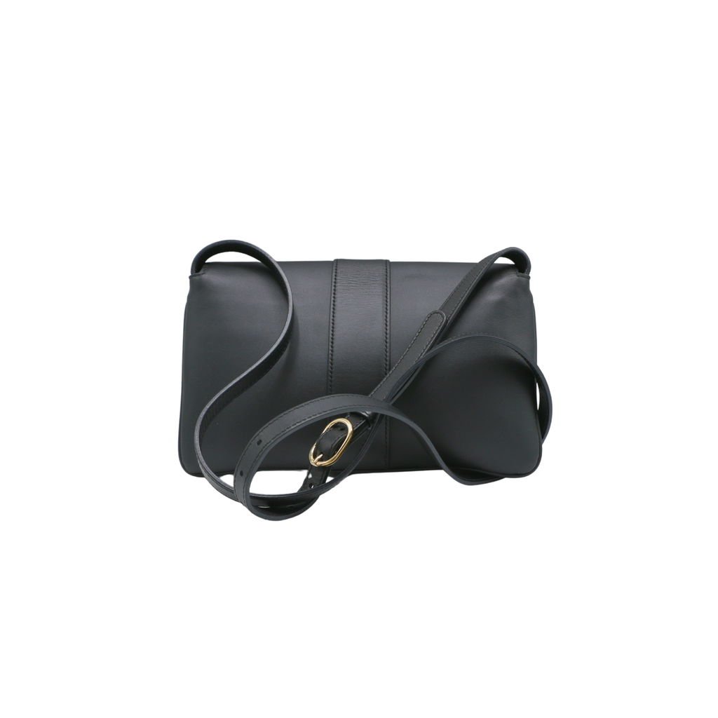 Gucci Vitello Palmellato Lux Small Arli Flap Shoulder Bag Black