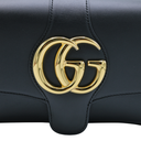 Gucci Vitello Palmellato Lux Small Arli Flap Shoulder Bag Black