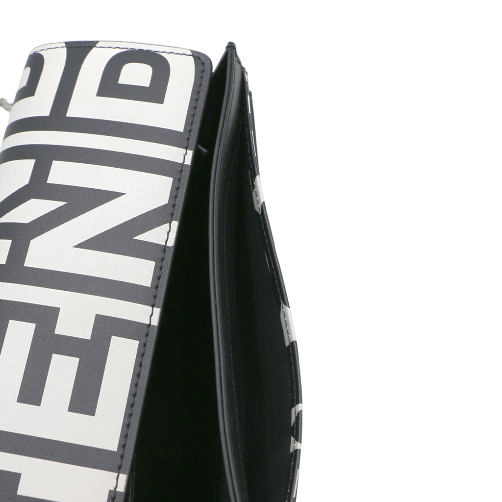 Fendi By Marc Jacobs Fendi Roma Coninental Wallet On Chain Black And White
