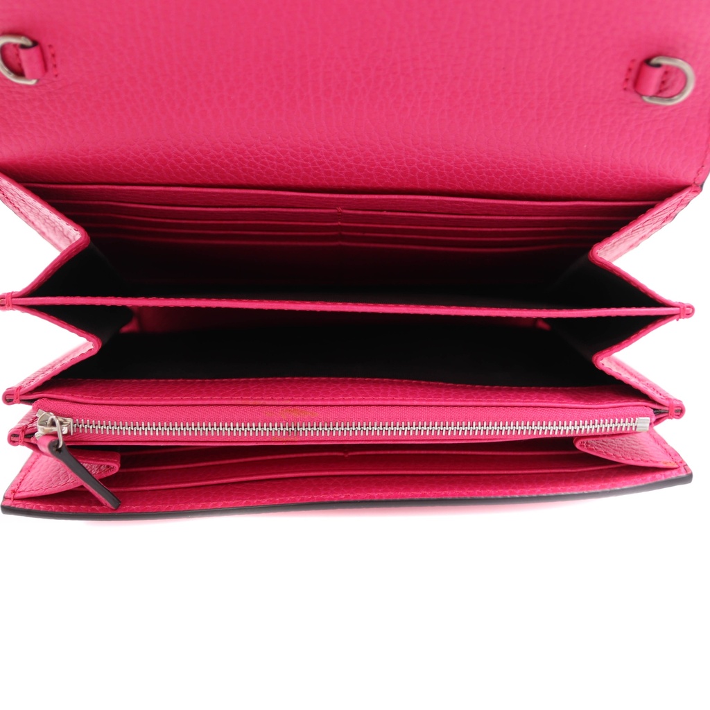 Gucci Calfskin Dionysus Chain Wallet Pink
