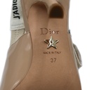 Christian Dior J'Adior Slingback Pump Beige Patent Calfskin In Size 37